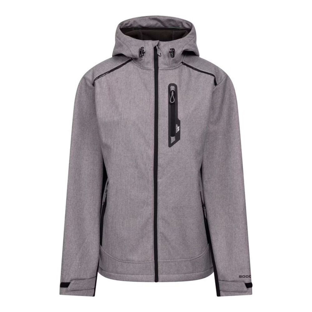 Trespass Mens Wallace Soft Shell Jacket / Storm Grey Marl